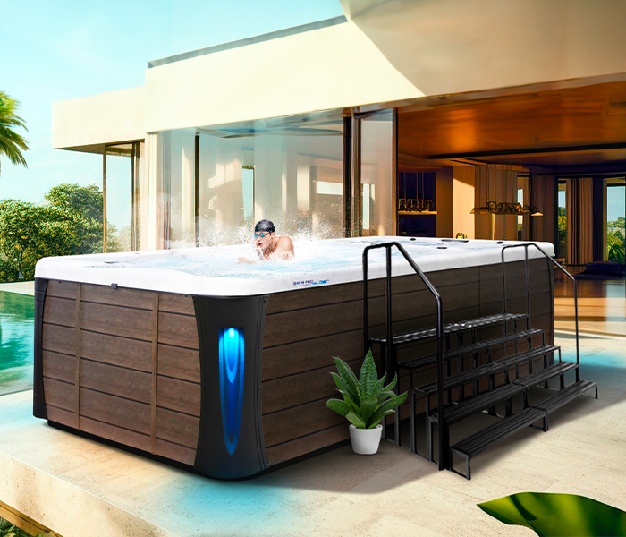 Calspas hot tub being used in a family setting - Yuba City