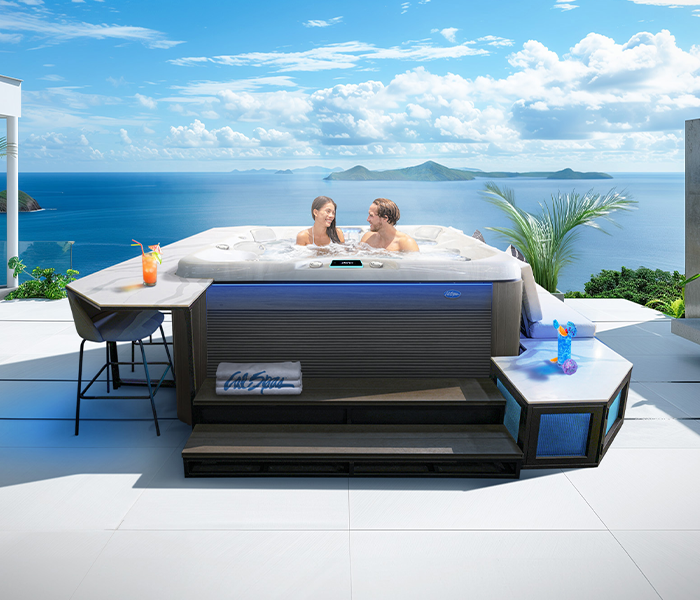 Calspas hot tub being used in a family setting - Yuba City